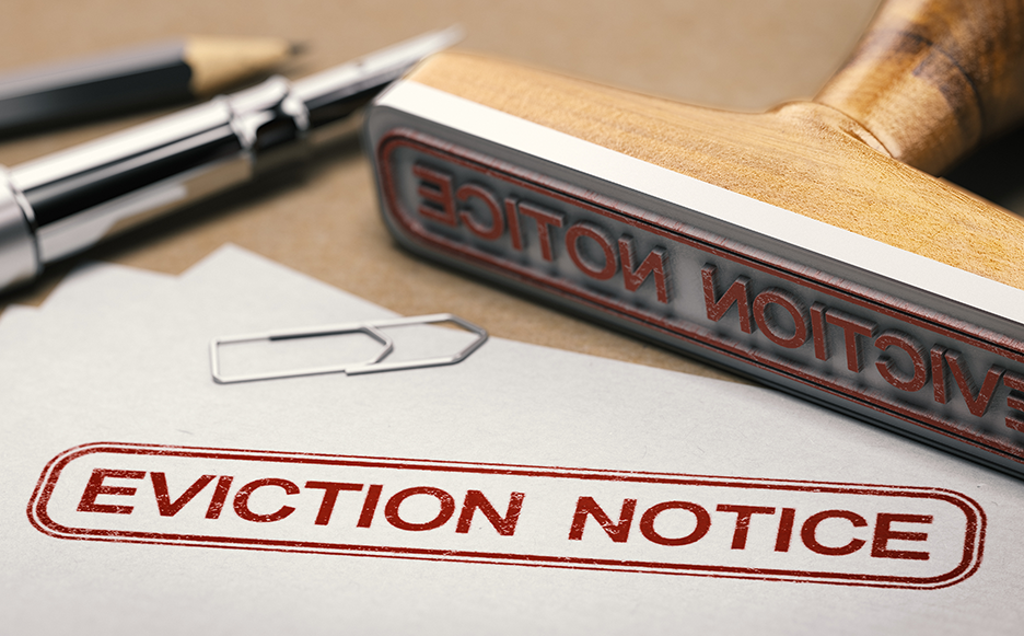 just cause eviction notice stamp